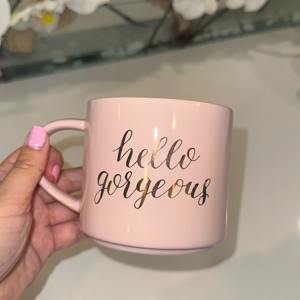 Light Pink Hello Gorgeous Coffee Mug